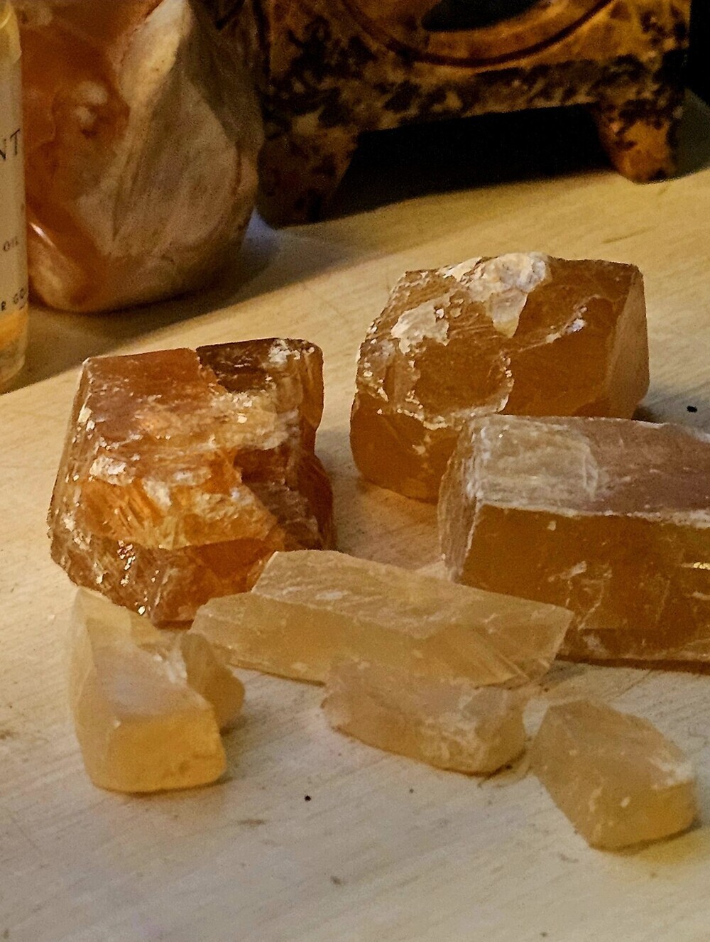 Natural Honey Calcite Crystal Chunks - Home Accents